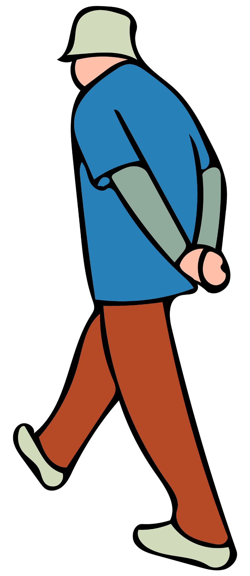 Old man walking - Free vector clipart images on clipart library.com