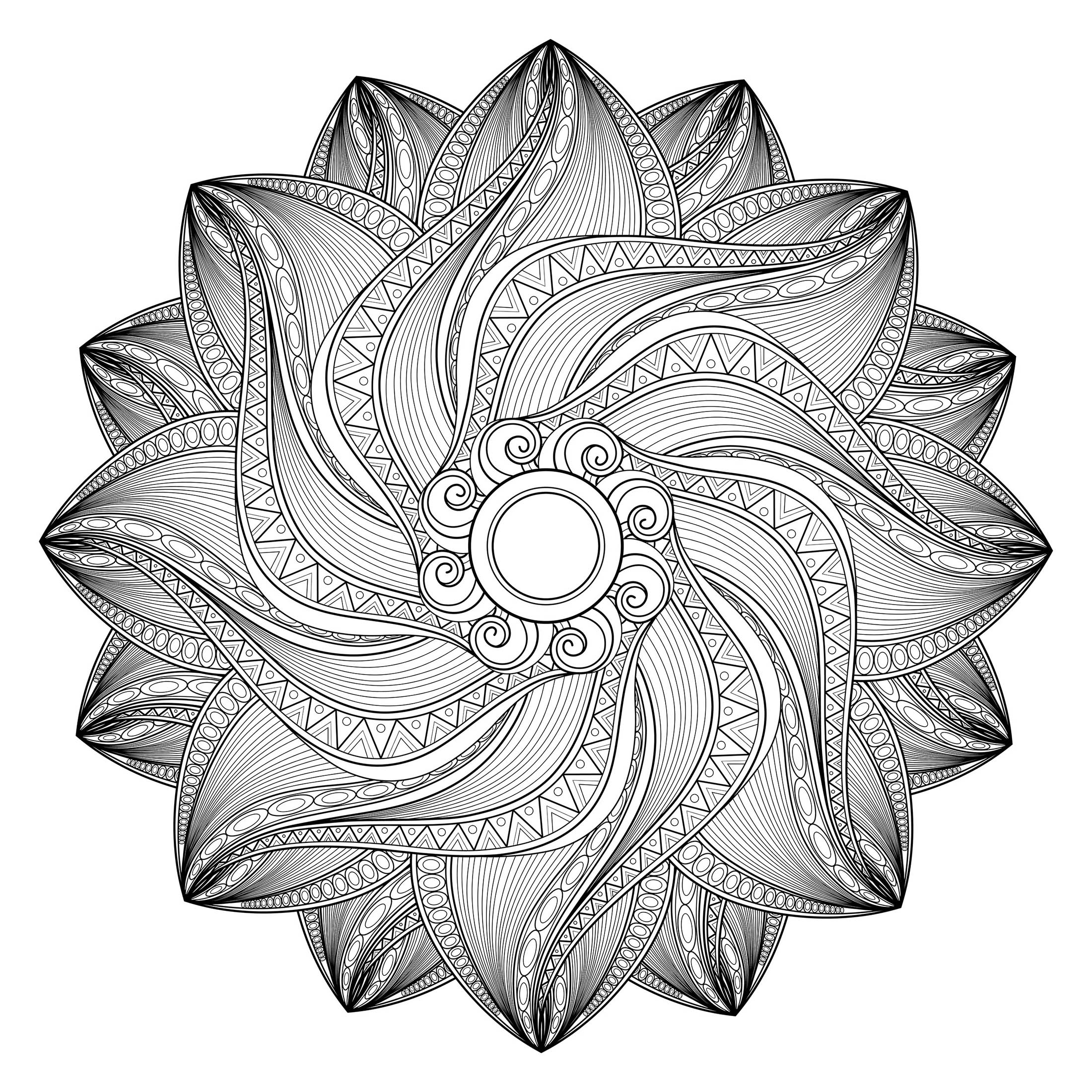 geometric mandala coloring pages