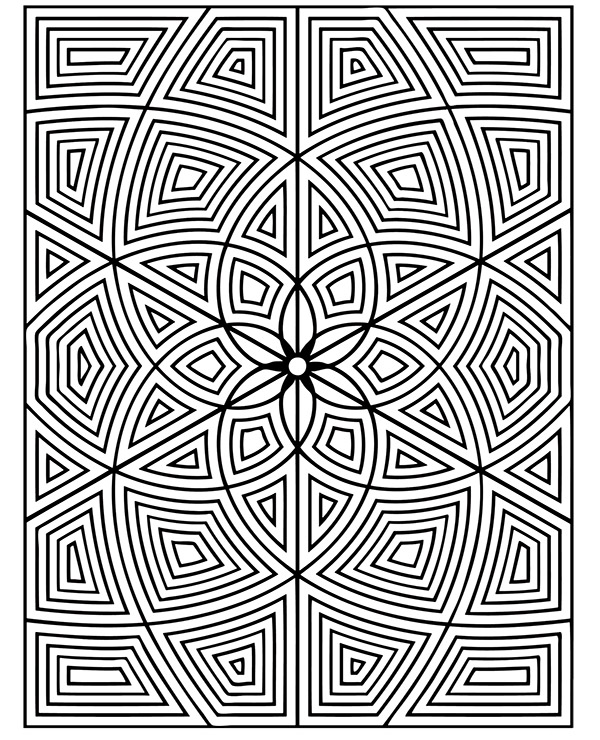 geometric mandala coloring pages