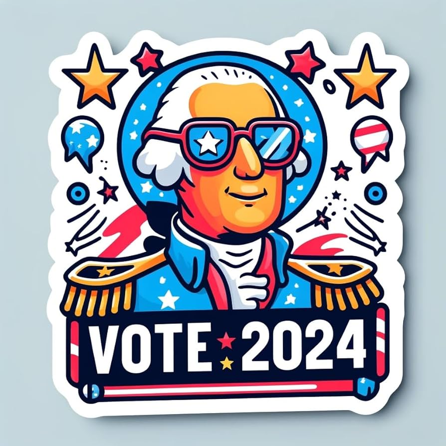 Amazon.com - 2024 USA Elections Funny Cartoon George Washington ...