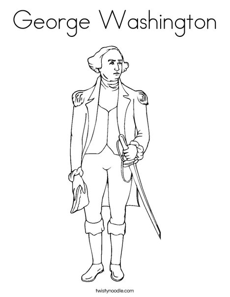george washington pictures to color