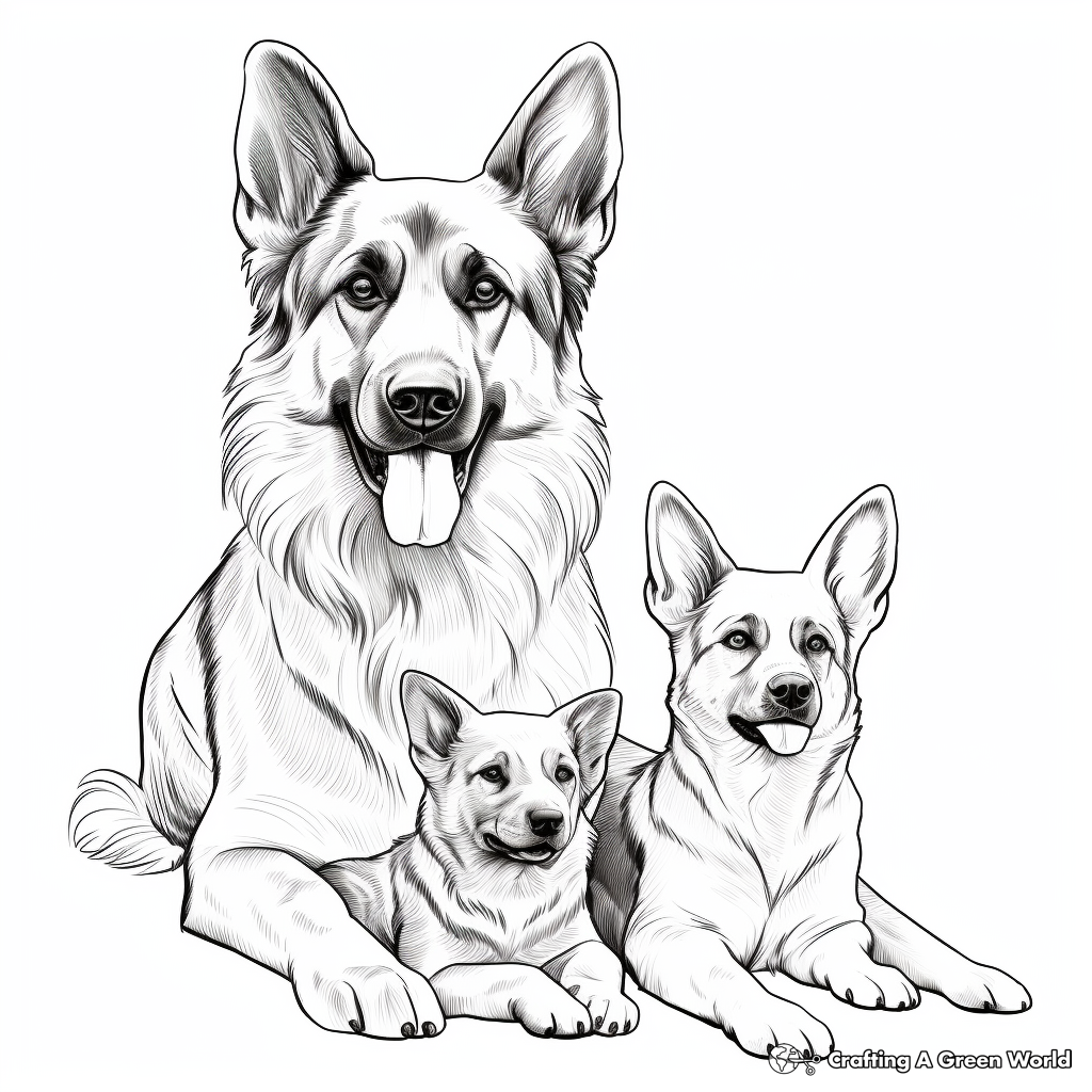 Free German Shepherd Puppy Coloring Pages, Download Free German