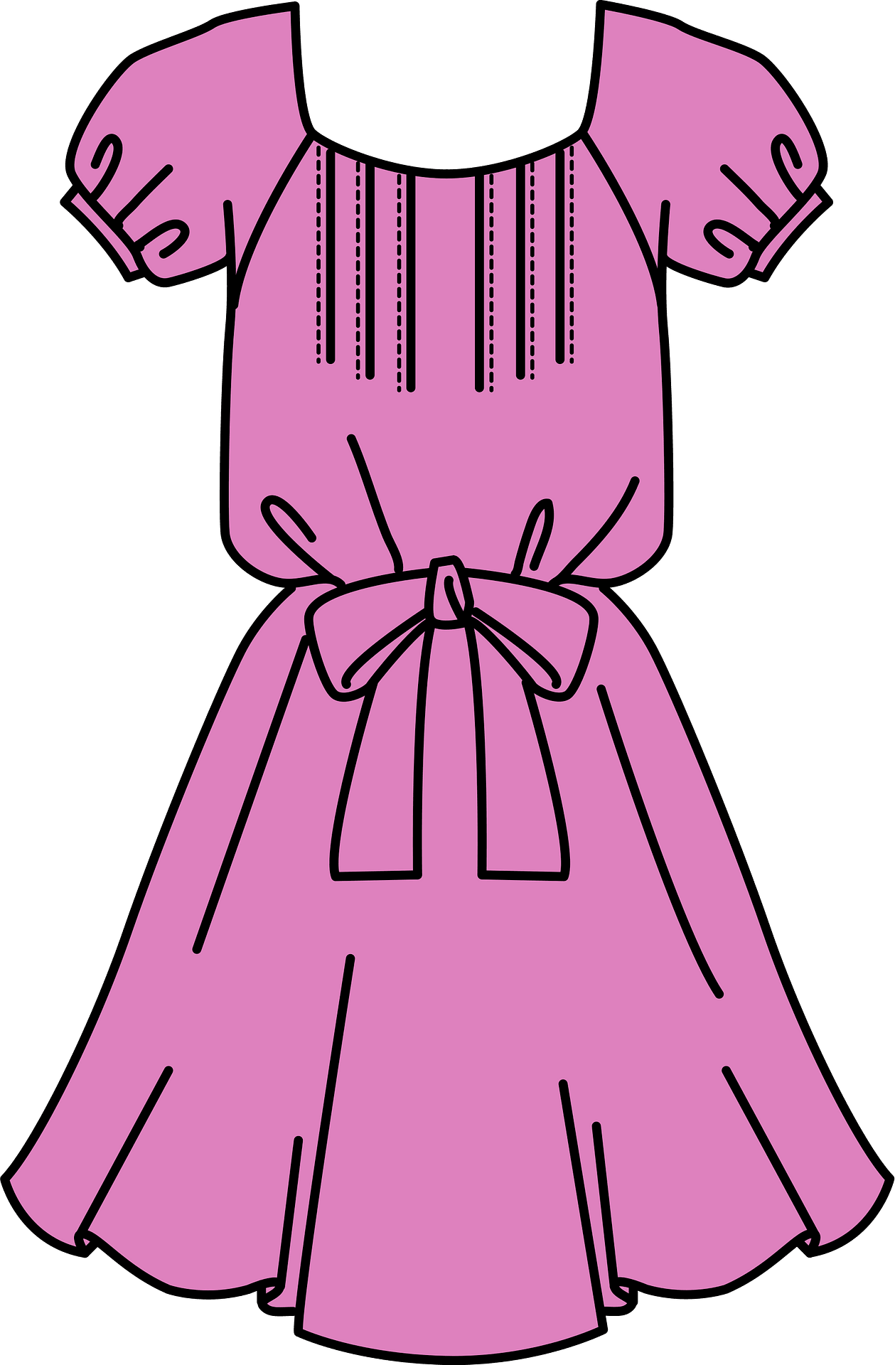 Pink Dress - Free vector clipart images on clipart library.com