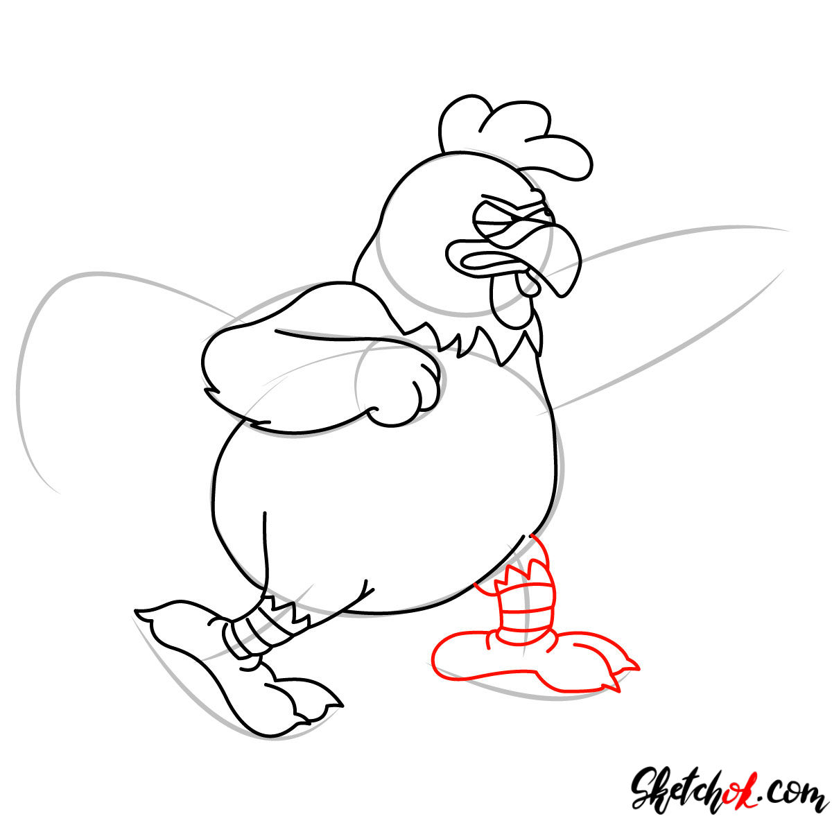 giant chicken coloring page