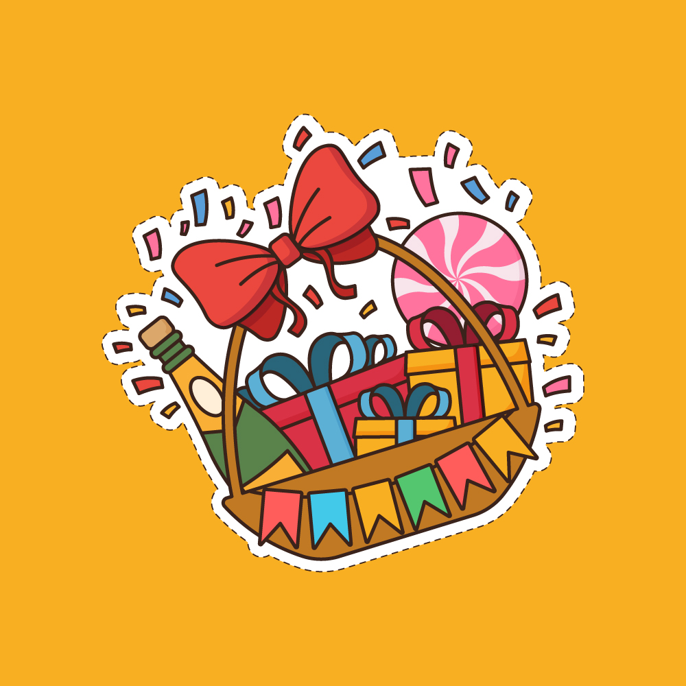 gift basket clipart