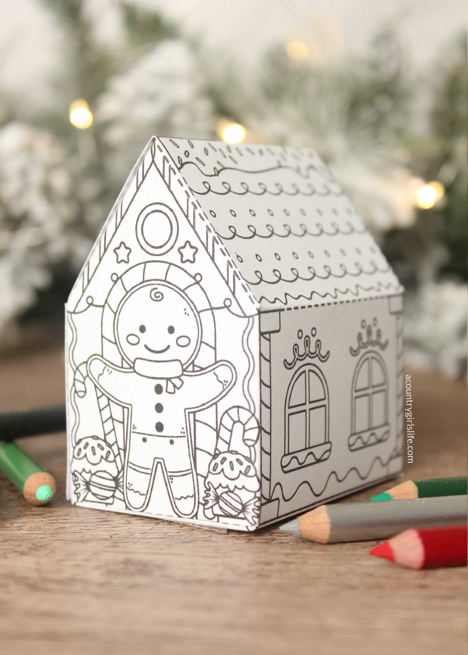 gingerbread house pictures to color