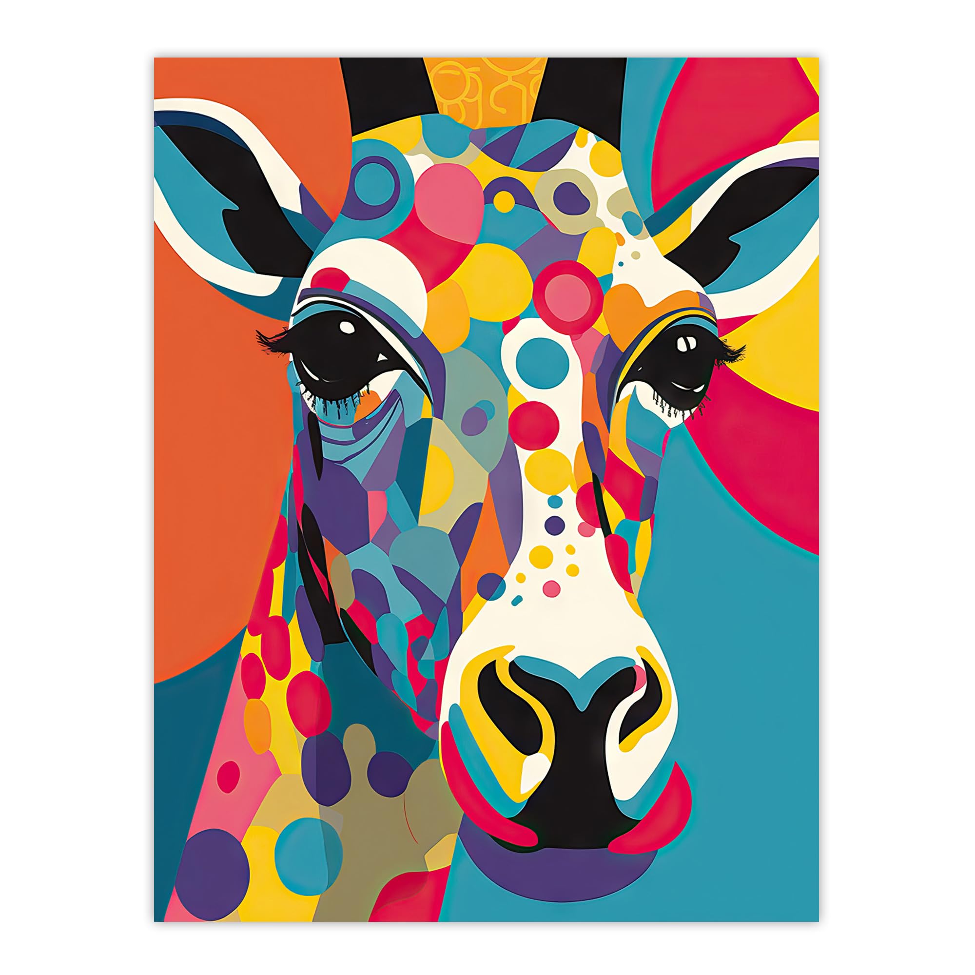 Amazon.de: Artery8 Colourful Giraffe Graphic Artwork Zoo Animal Geometric  Patterns and Shapes Kids Bedroom Painting Large Wall Art Poster Print Thick  ...