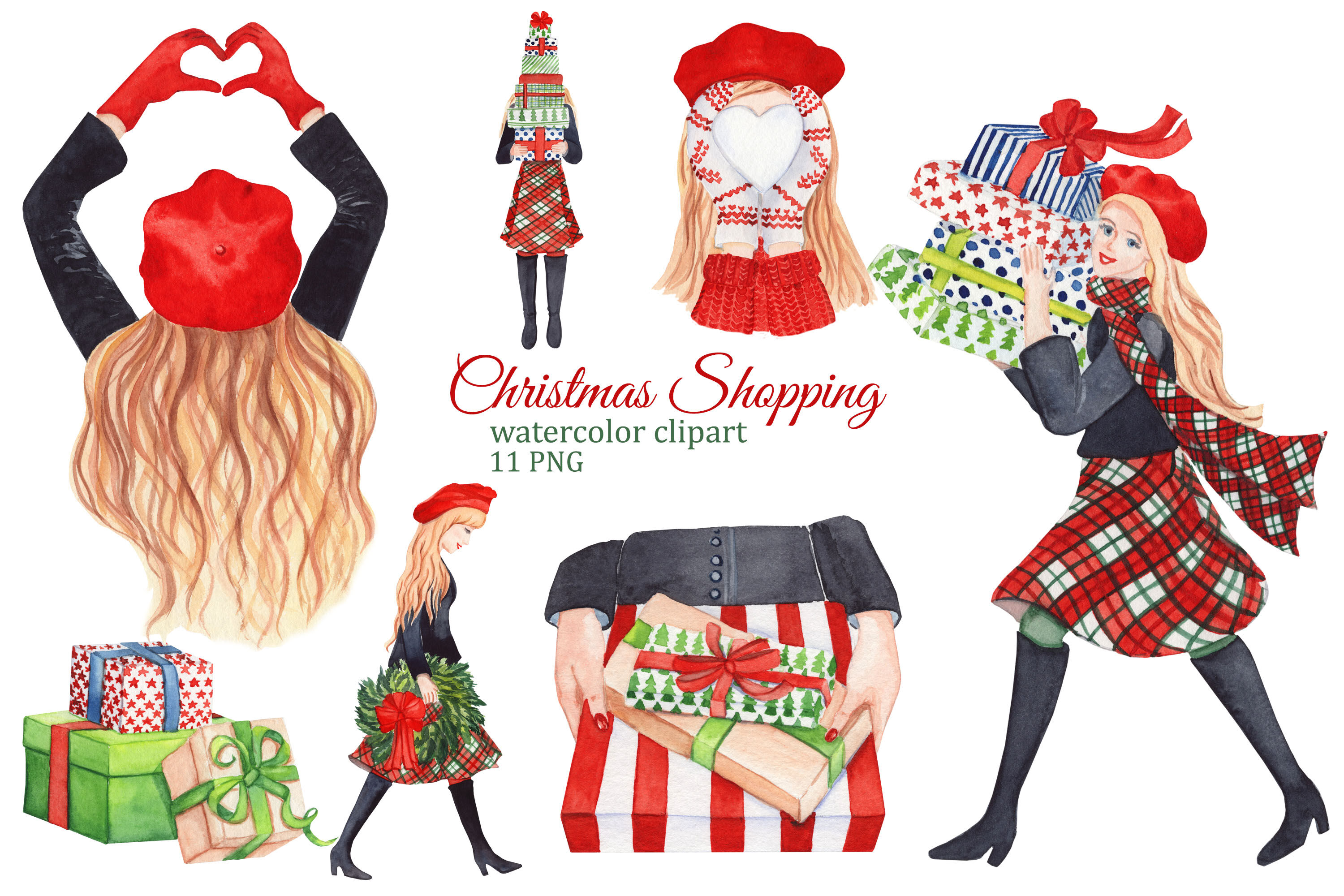 girl christmas cliparts