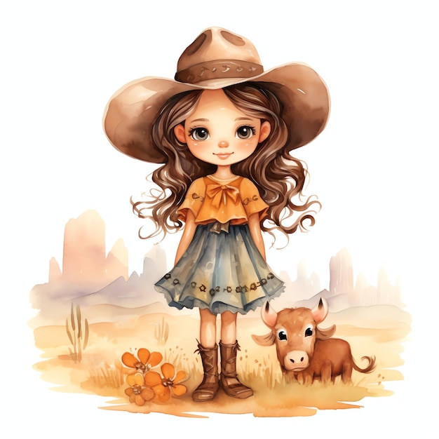 girl cowboy cliparts