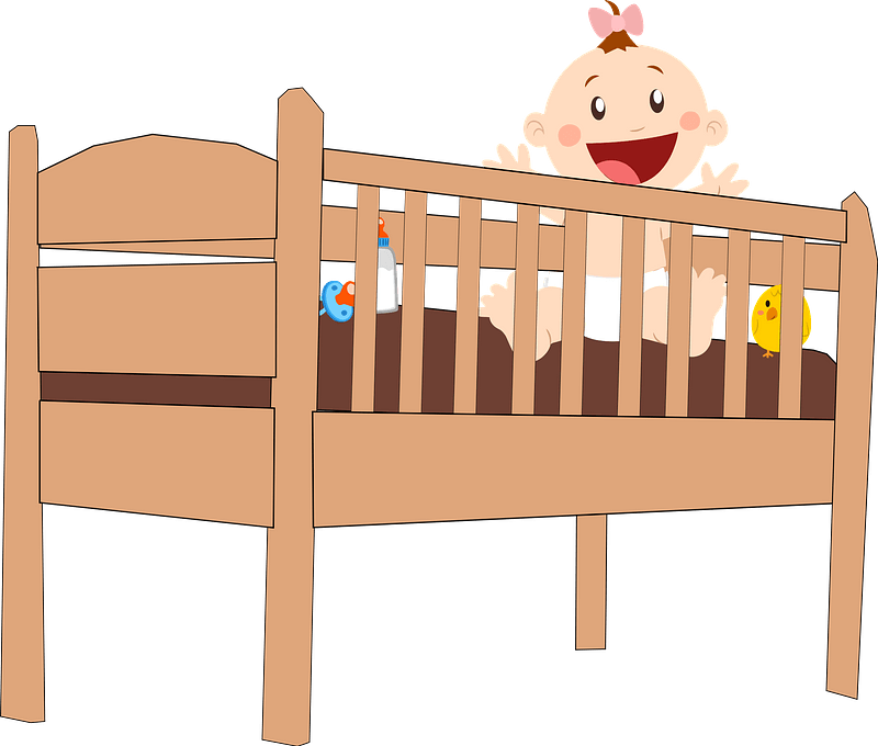 girl crib cliparts