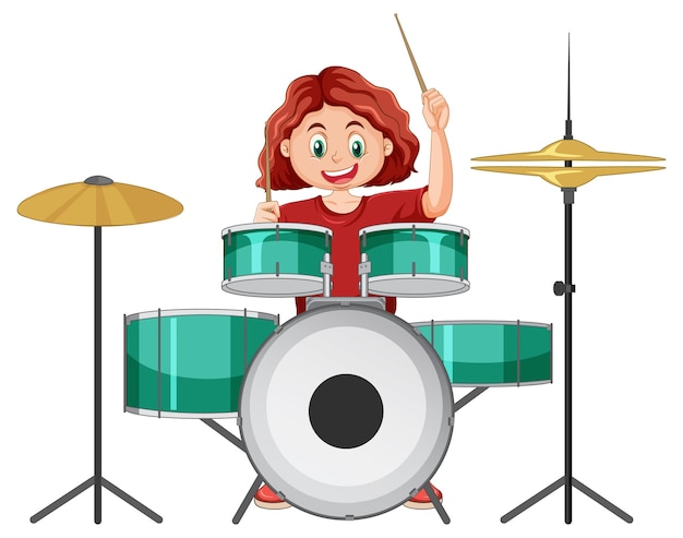 girl drummers cliparts