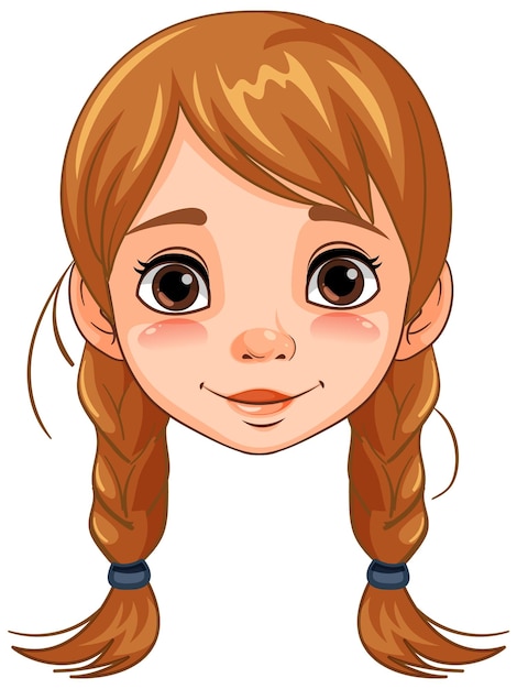 girl face cartoon clipart