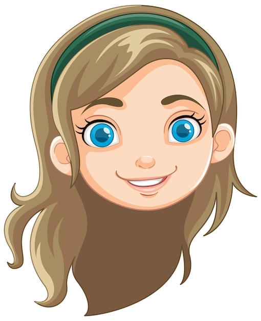 girl face cartoon clipart