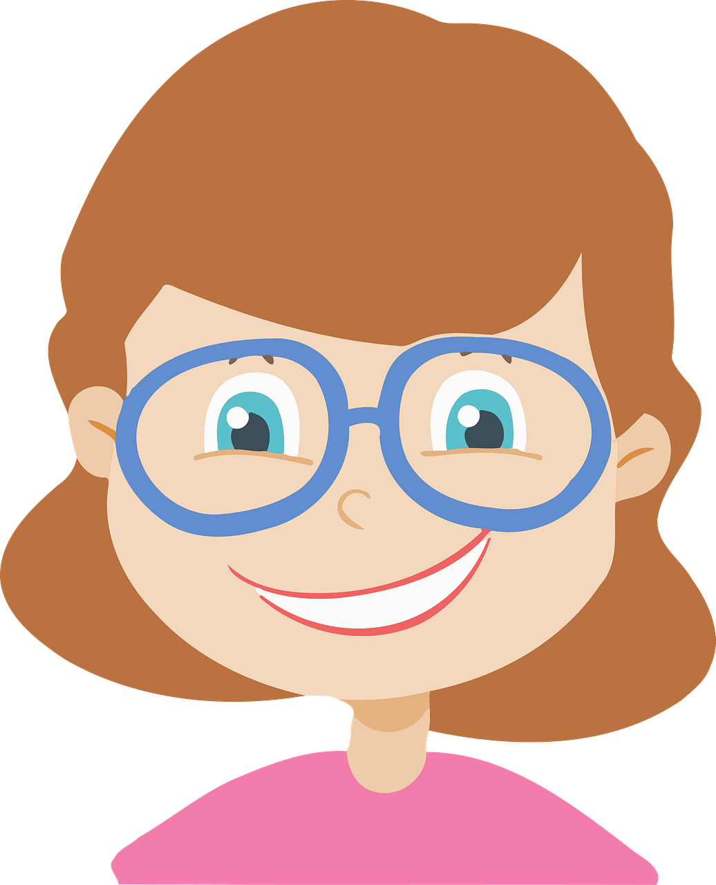 girl glasses cliparts