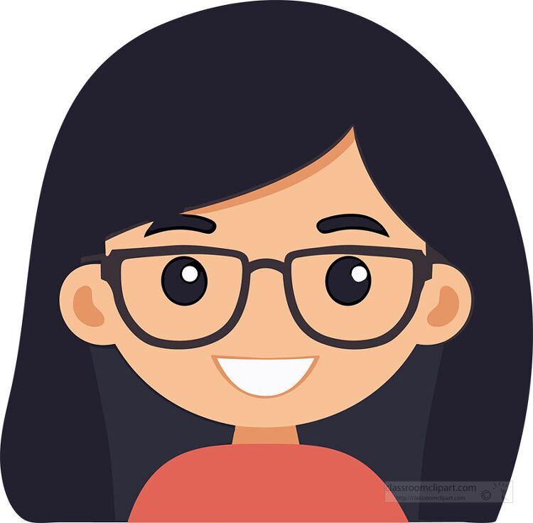 girl glasses cliparts