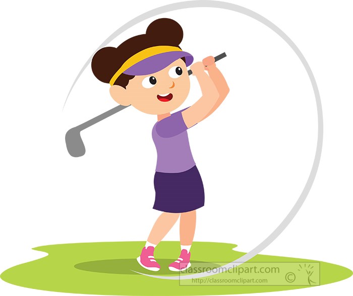 girl golfing cliparts