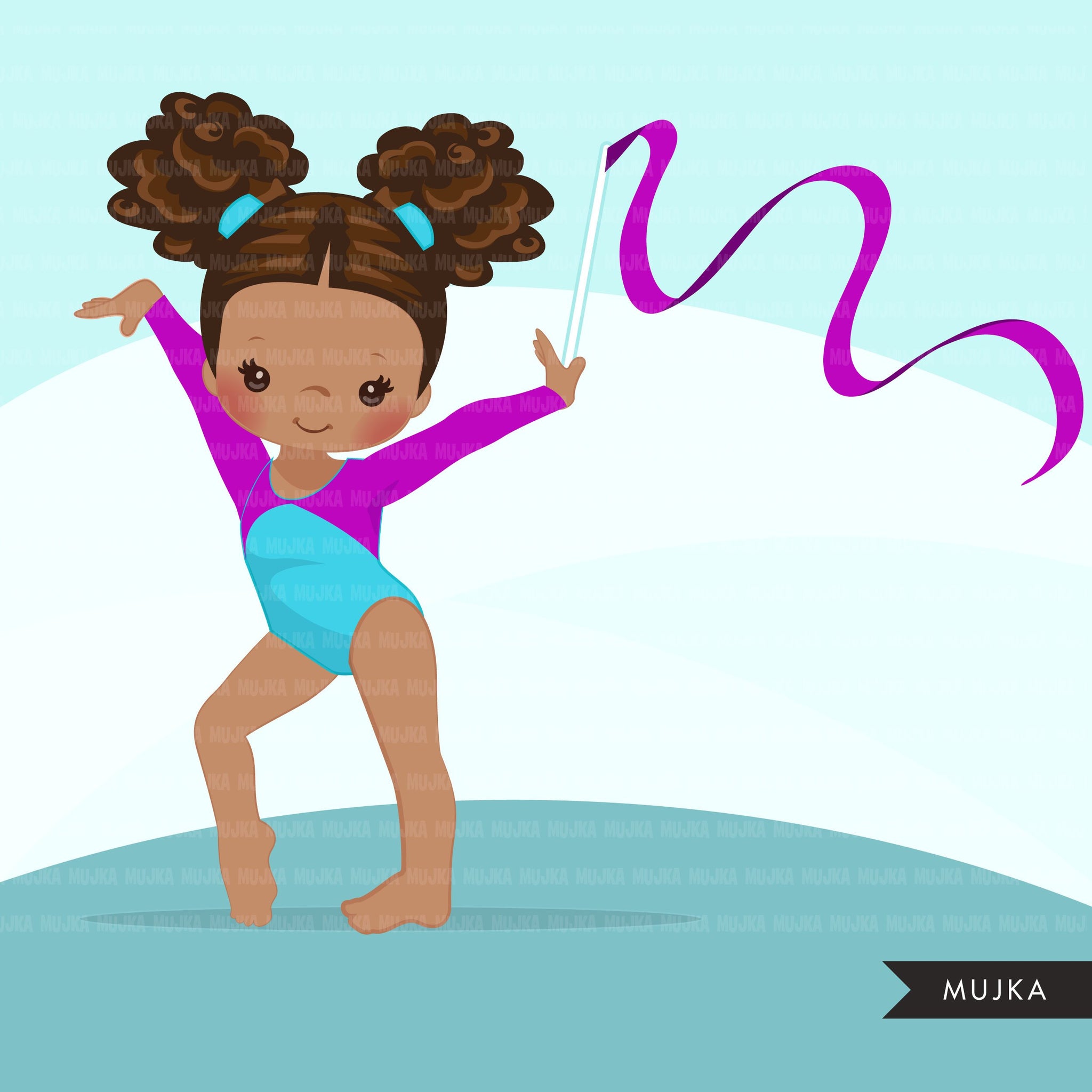 girl gymnastics cliparts
