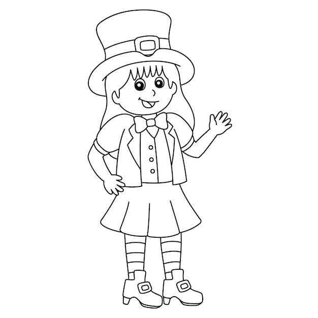 girl leprechaun coloring pages