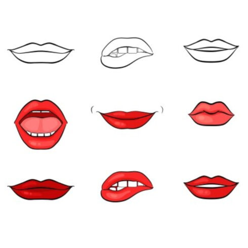 girl lips cliparts 2024