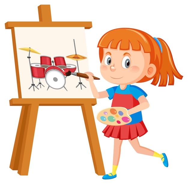 girl paint cliparts