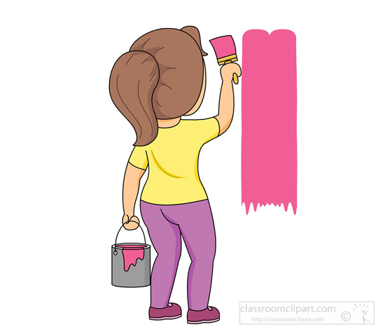 girl paint cliparts