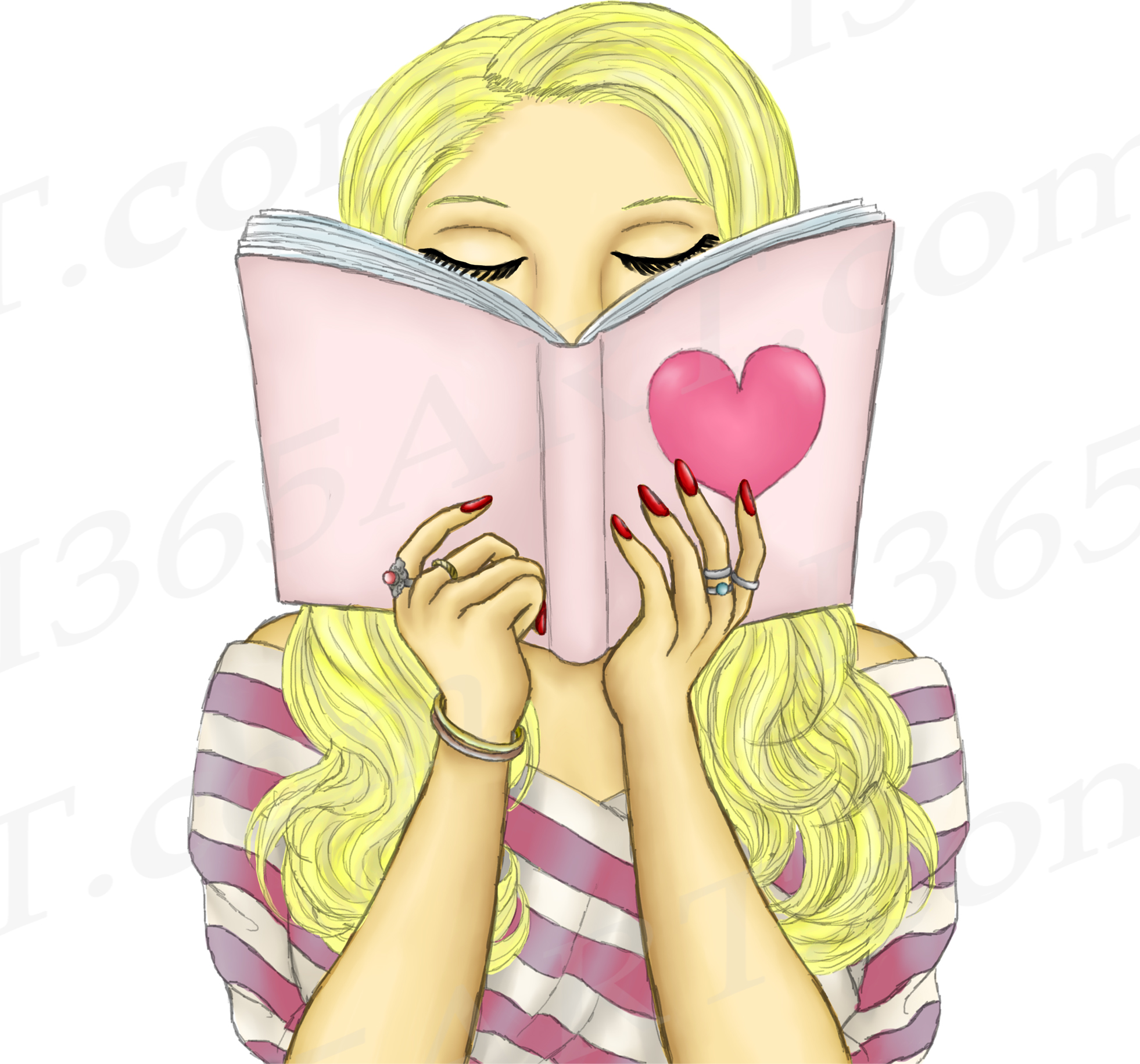 girl reading cliparts 2024