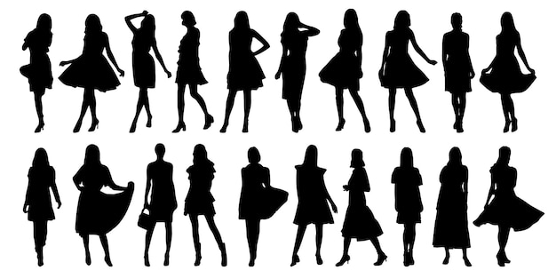 girl silhouette vector