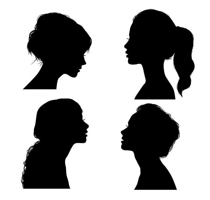 girl silhouette vector