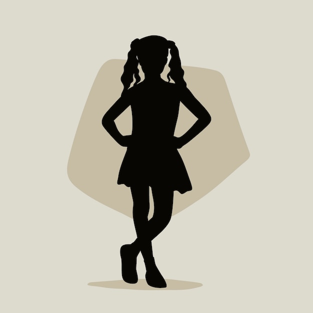 girl silhouette vector