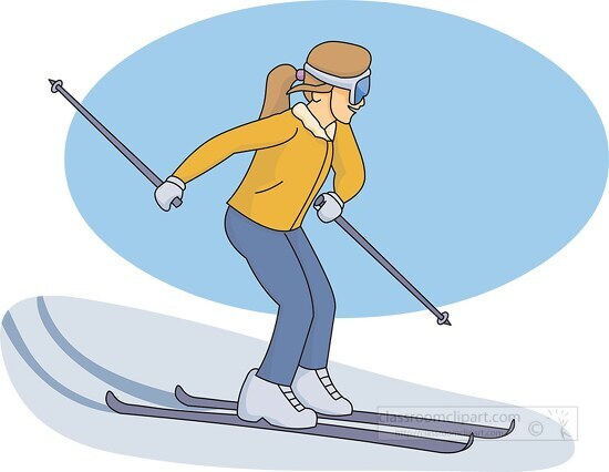 girl skier cliparts