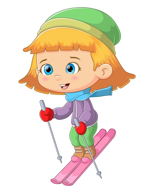 girl skier cliparts