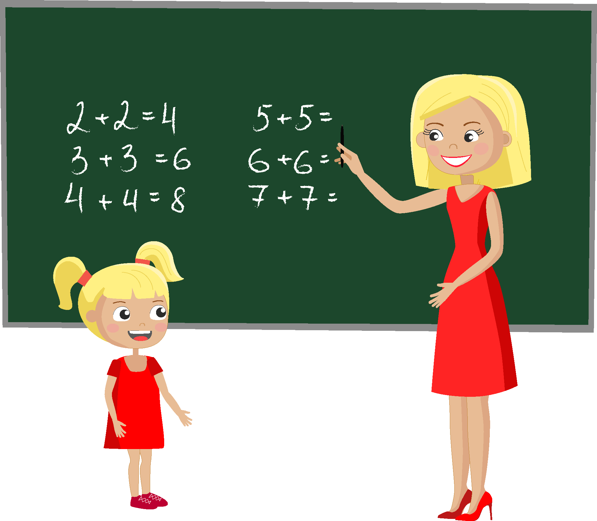 girl teaching cliparts