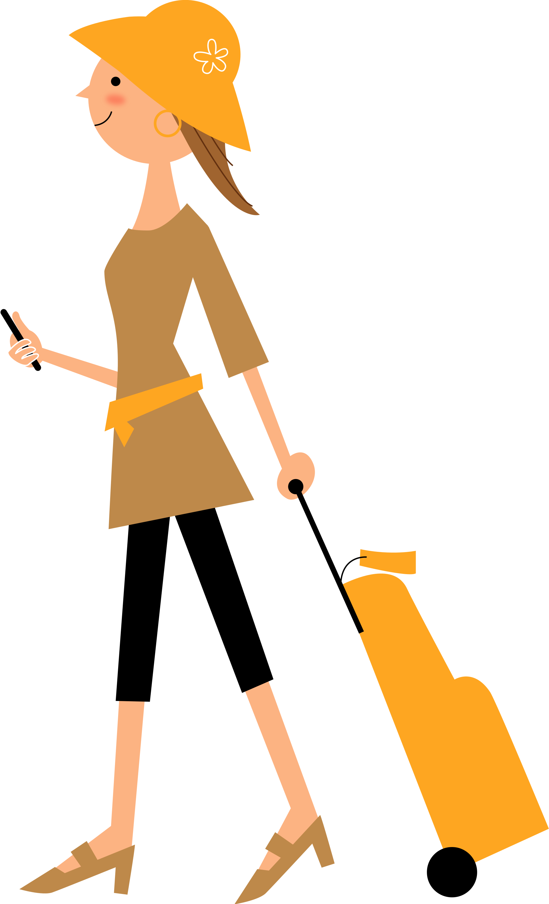girl traveling cliparts