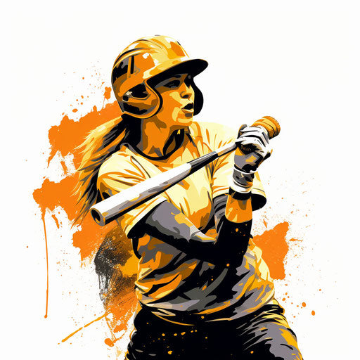 girls softball clipart
