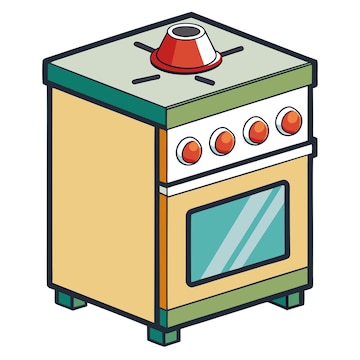 girly stove cliparts