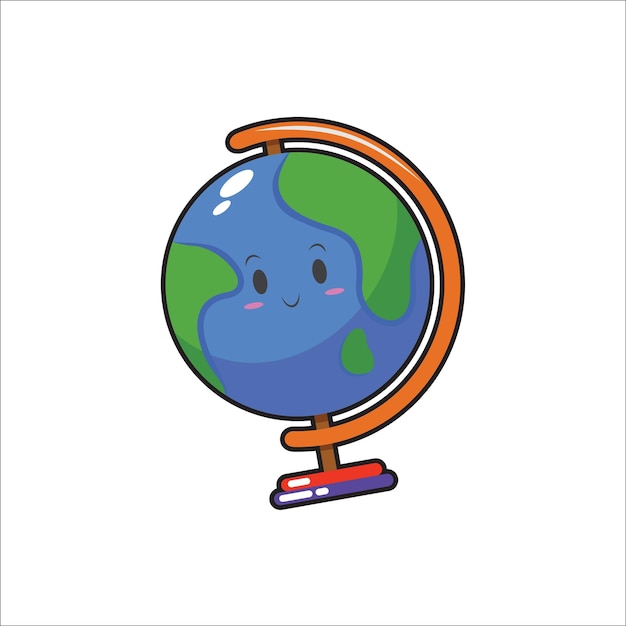 Premium Vector | Globe cartoon vector illustration