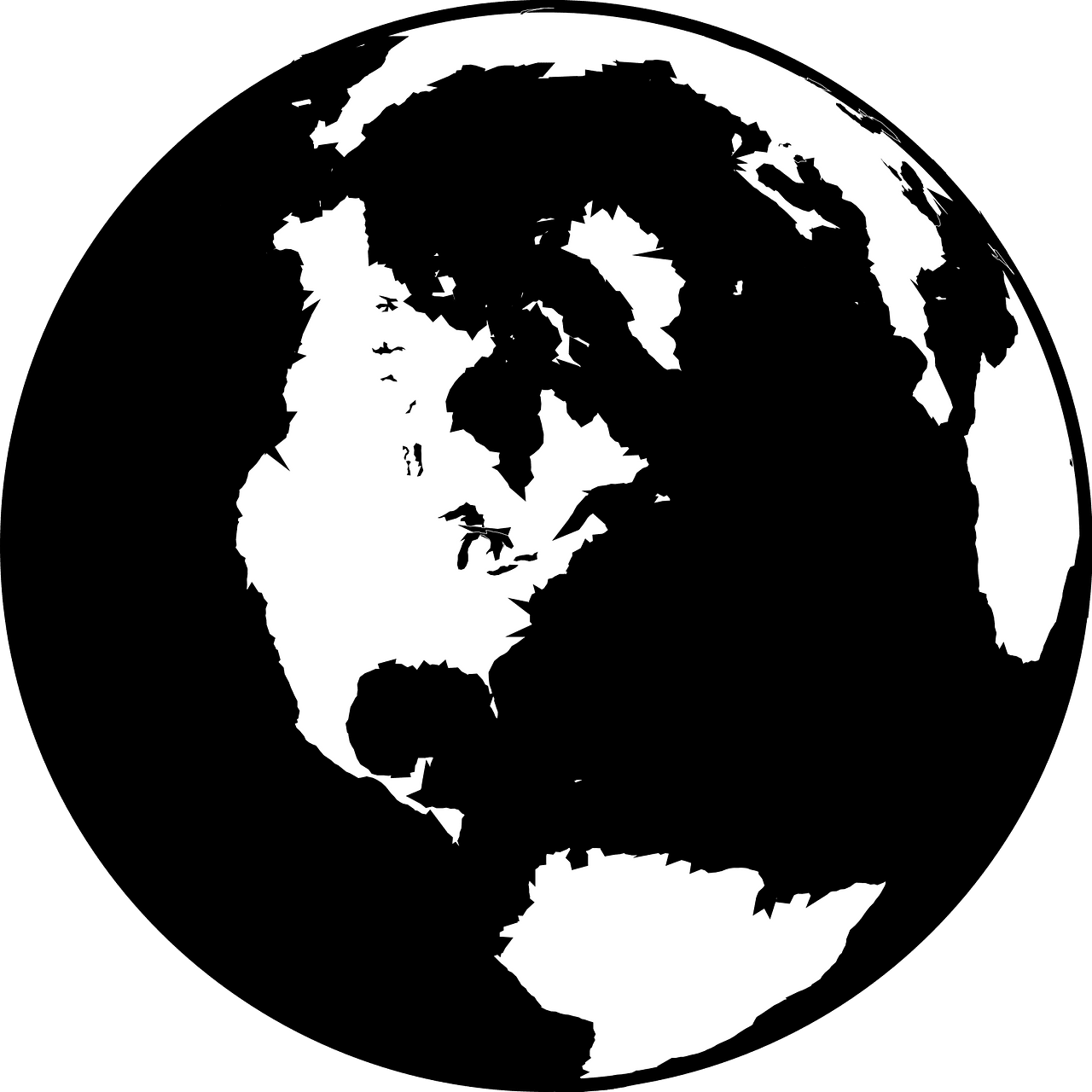 globe cliparts black 2024