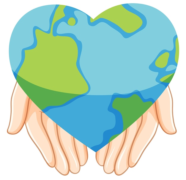 globe heart cliparts