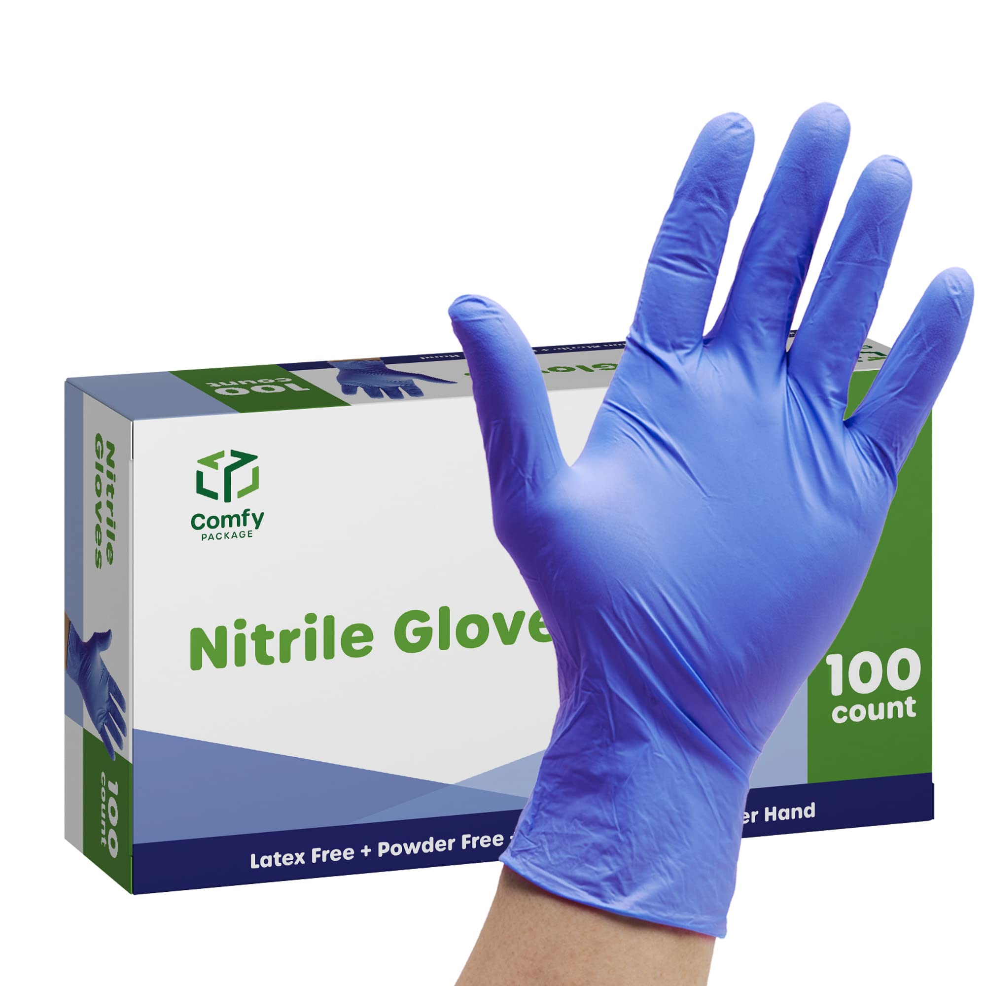 Comfy Package [100 Count] Nitrile Disposable Gloves - 4 mil. | Latex Free  and Rubber Free | Non-Sterile Powder Free Gloves - S : Amazon.de: Gewerbe,  ...