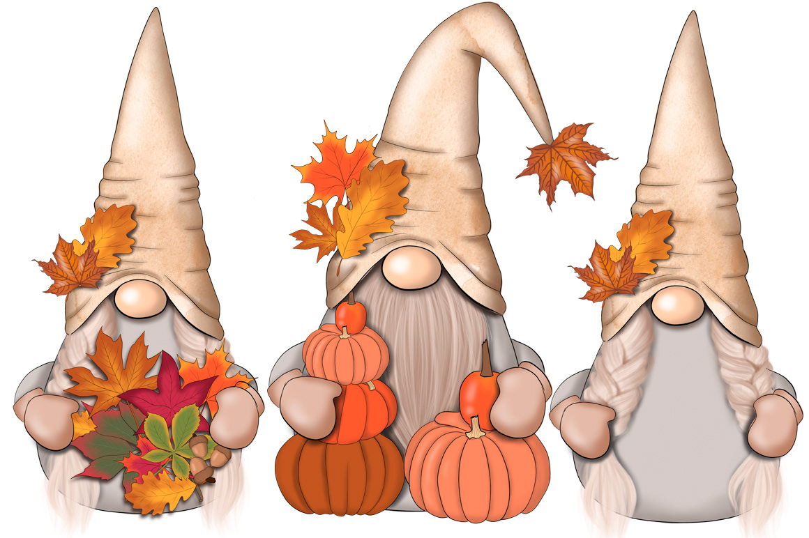 Fall gnomes Clipart, :: Behance