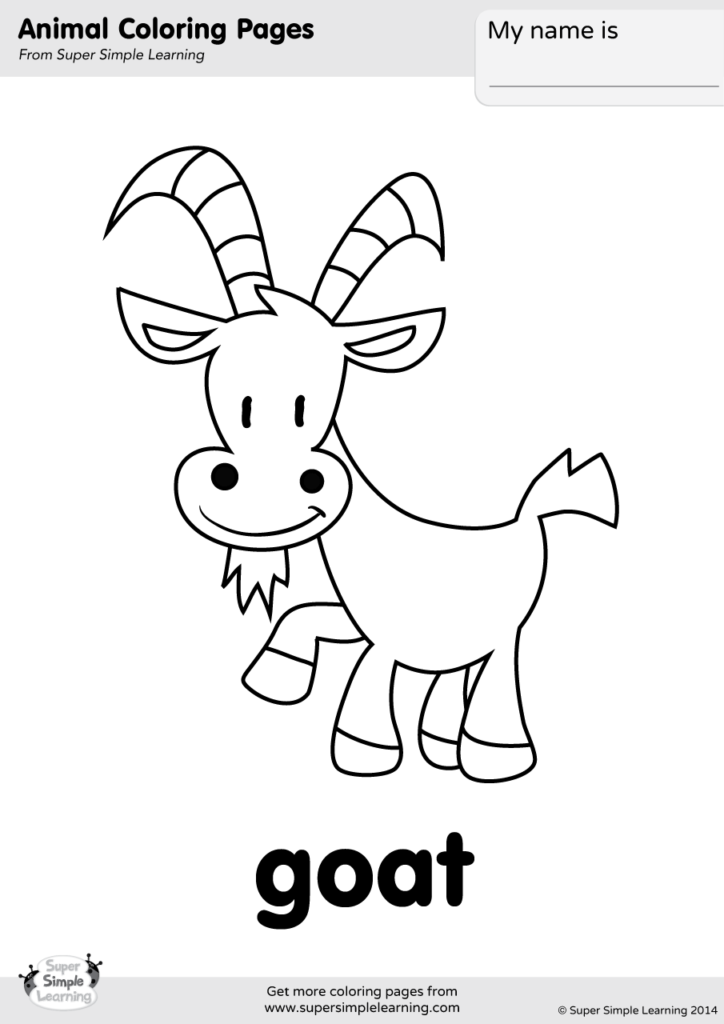 goat pictures to color