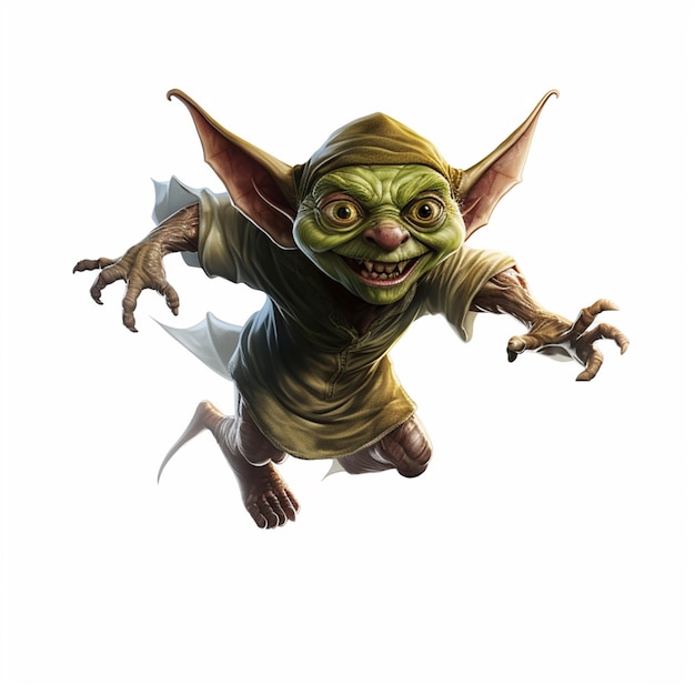 Goblin nymph watercolor clipart cute isolated on white background ...