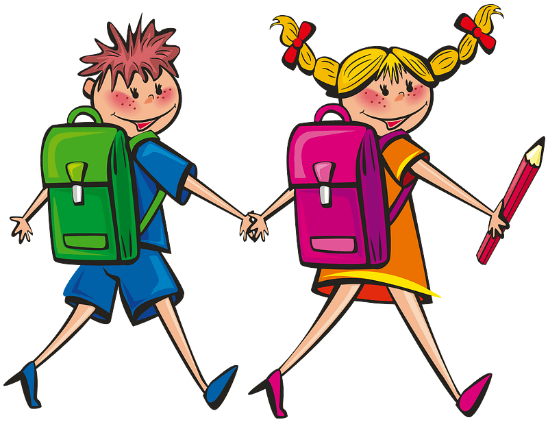 Kids going to school - Free vector clipart images on clipart library.com