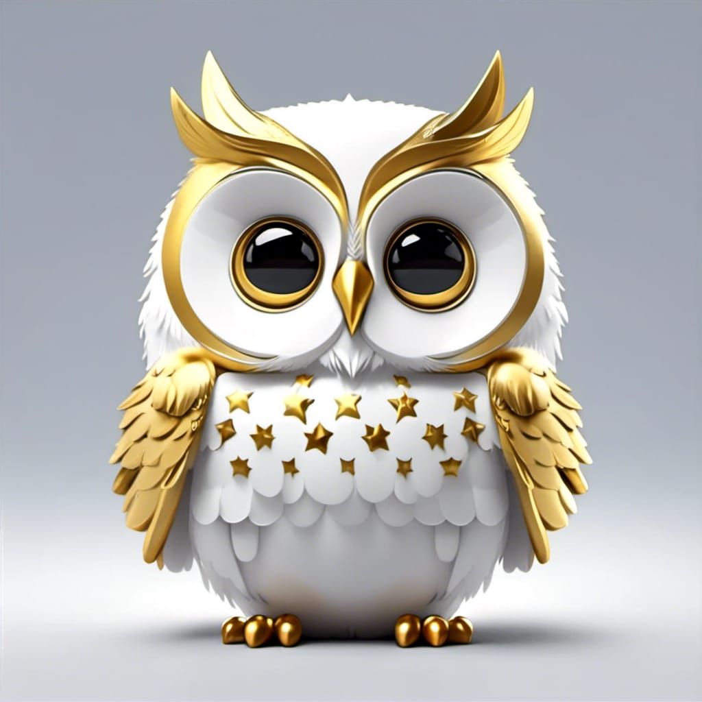 gold owl cliparts
