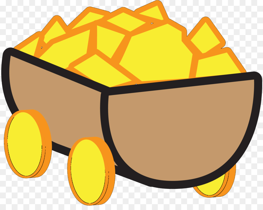 Gold - Cartoon Gold in Mine Cart - CleanPNG / KissPNG