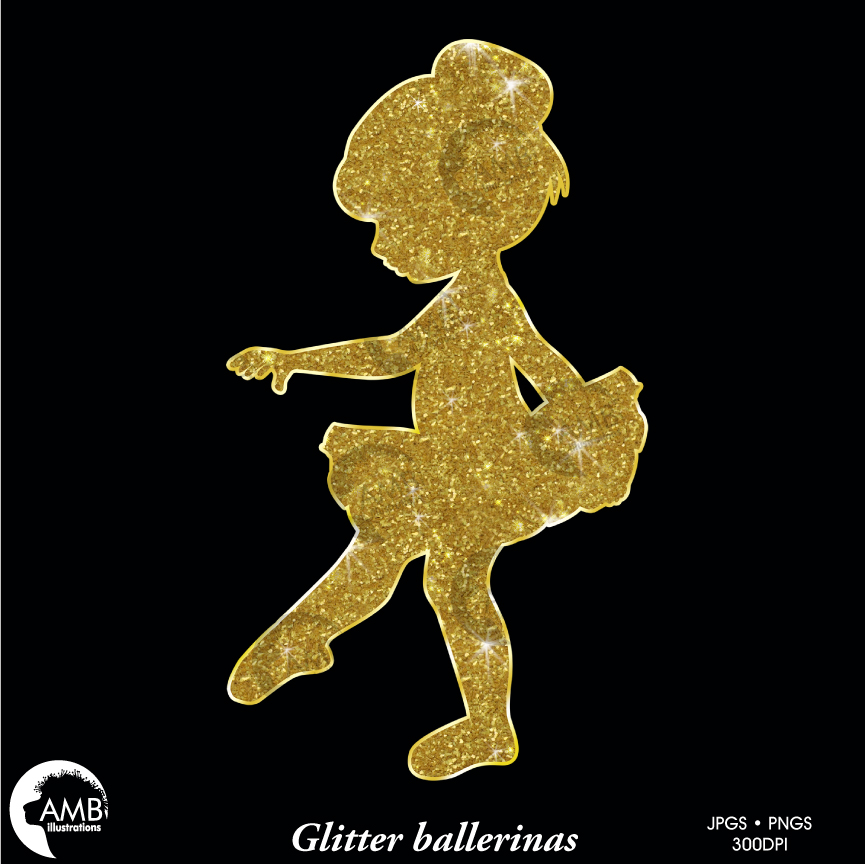 gold silhouette cliparts
