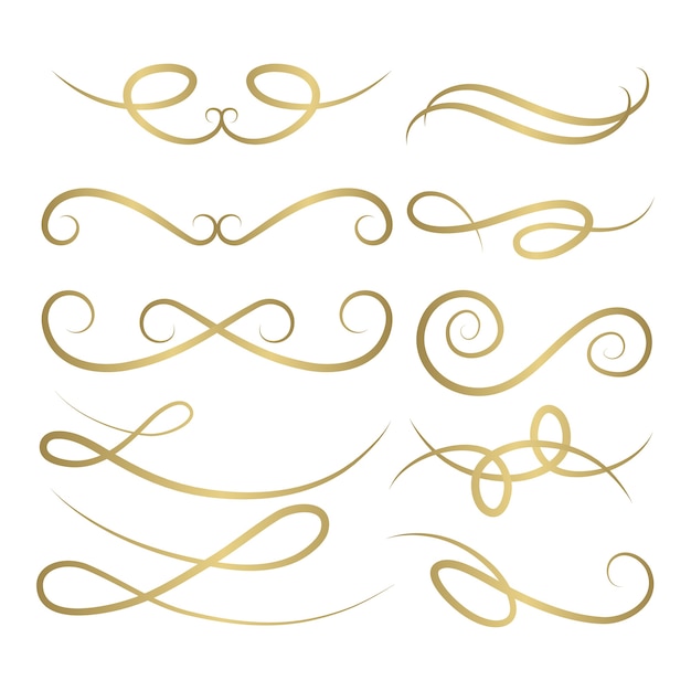 gold swirl cliparts