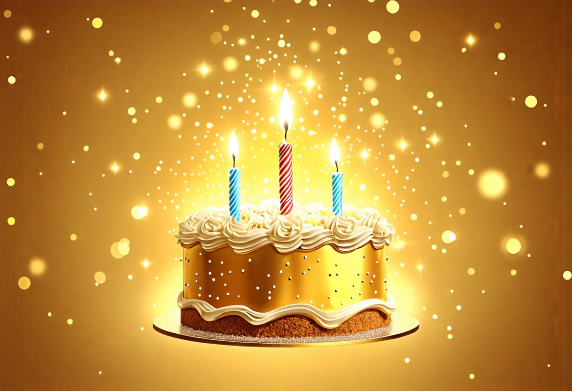 golden birthday cliparts 2024