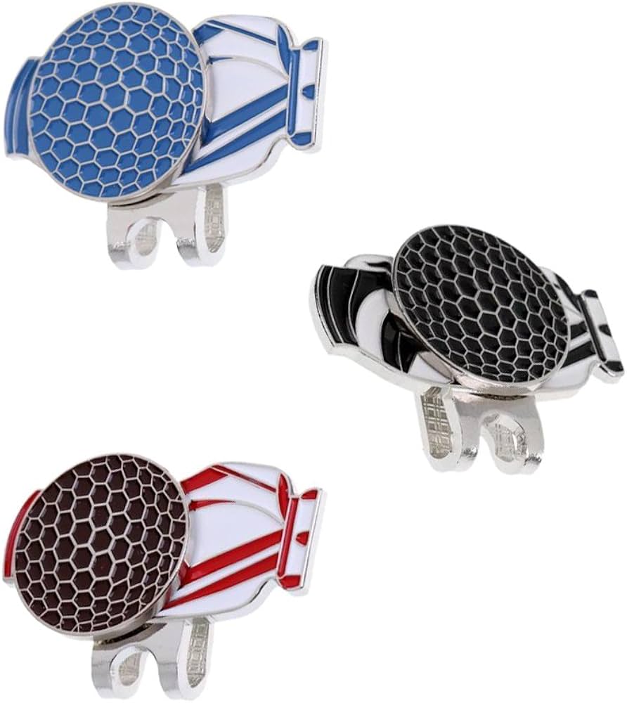 3 Stücke Golf Cap Clip mit Magnetisch Ball Marker Ballmarker Golf Hut Kappe  Clip Geschenk : Amazon.de: Sport &amp; Freizeit