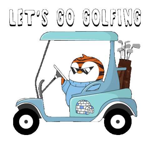 Golf Penguin Sticker - Golf Penguin Pudgy - Discover &amp; Share GIFs